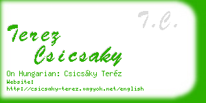 terez csicsaky business card