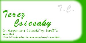 terez csicsaky business card